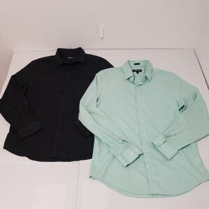 Express Men's Dress Shirts - Black & Mint Green